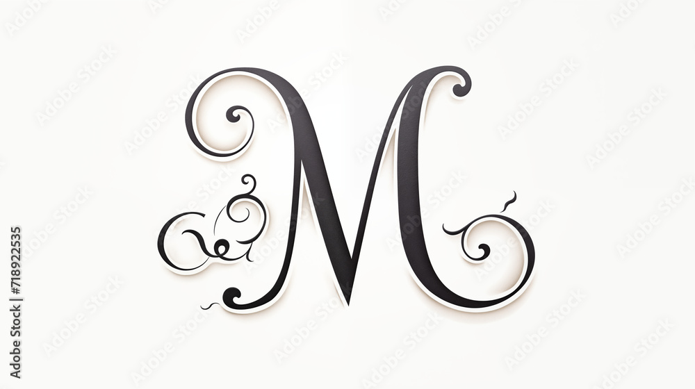 elegant black font letter N on white background elegant black font letter N on white background
