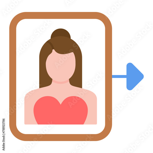 Send In Photos icon vector image. Can be used for Modelling Agency.