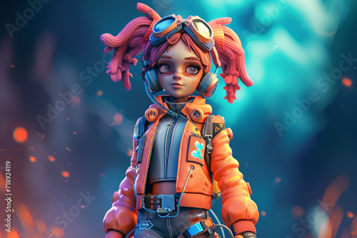 game character background 3d stylish wallpaper illustration