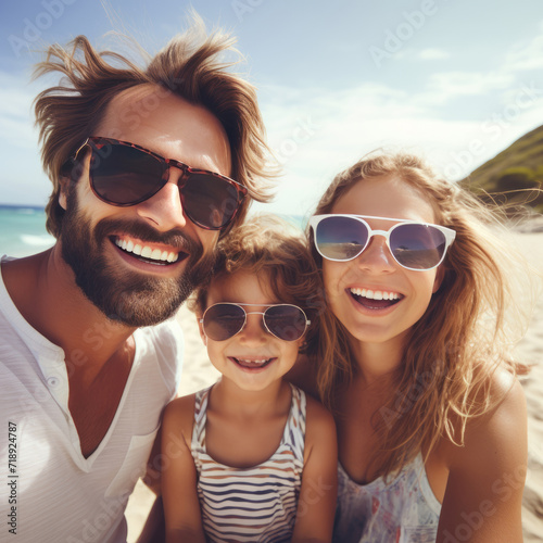 Seaside Smiles: A Radiant Family's Vacation Happiness Unveiled