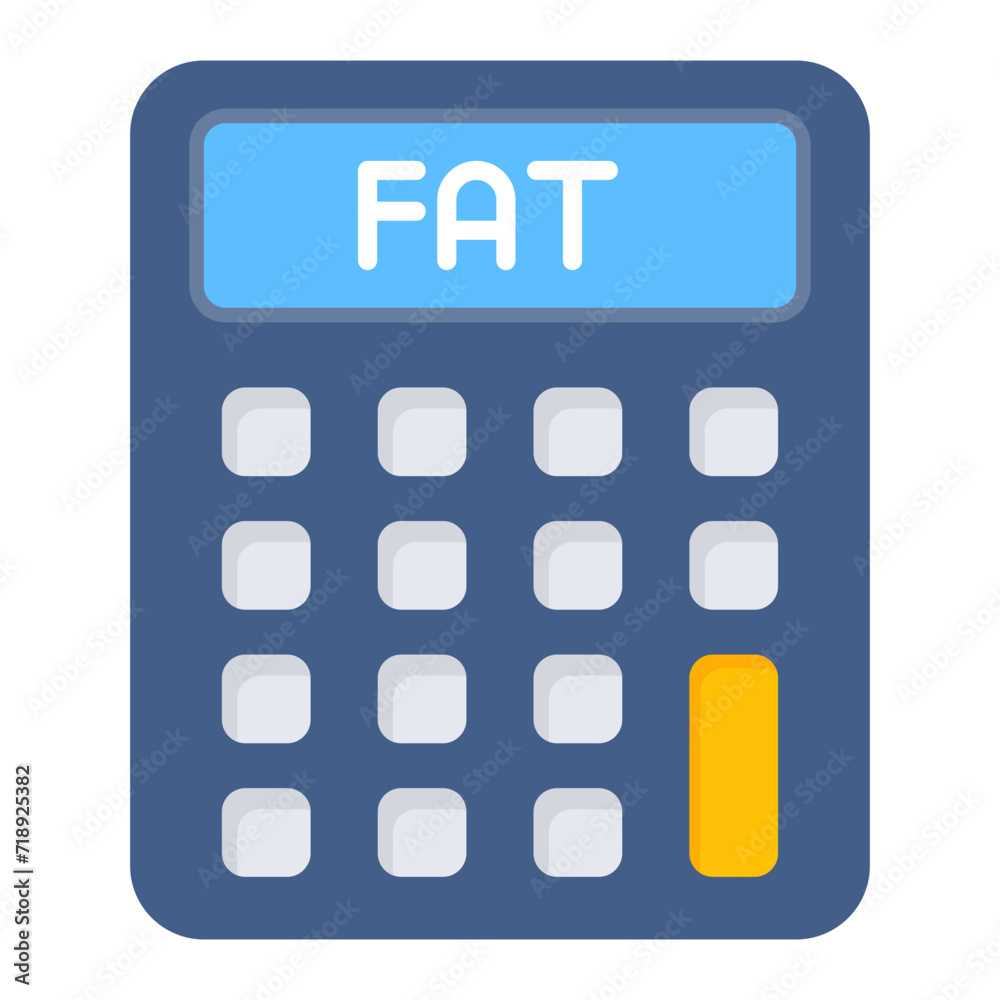 Body Fat Calculator icon vector image. Can be used for Fitness at Home. Body Fat Calculator icon vector image. Can be used for Fitness at Home.