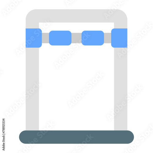 Door Pullup Bar icon vector image. Can be used for Fitness at Home.