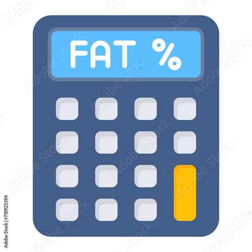 Body Fat Percentage icon vector image. Can be used for Fitness at Home. © SAMDesigning