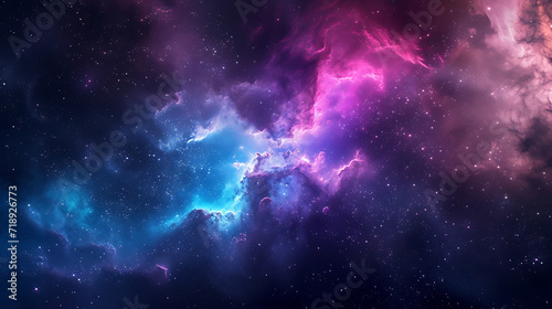 Galactic explosion of colors with a cosmic gradient in purples  blues  and pinks  complemented by a grainy texture for a space-themed event poster.