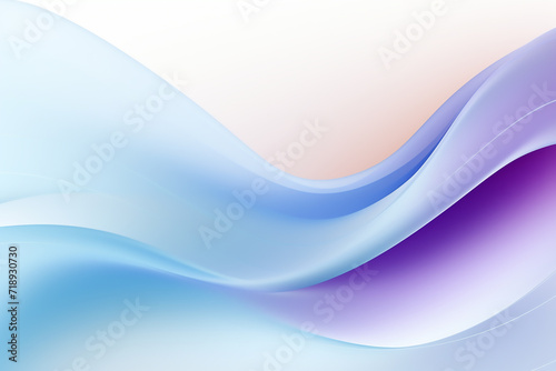 Purple blue waves art. Blurred lines background. Abstract creative graphic design. Decorative fractal style.
