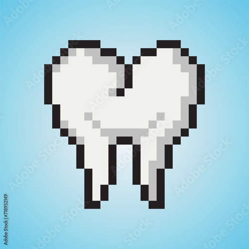 Tooth in pixel art style