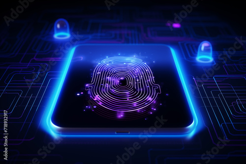 Future technology and cybernetics Fingerprint scanning and biometric verification Cyber security system and fingerprint password