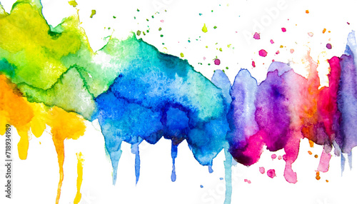 colored watercolor splashes