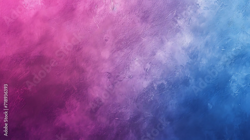  Pink, magenta, blue, and purple abstract color gradient background with a grainy texture effect for web banner, header, or poster design.