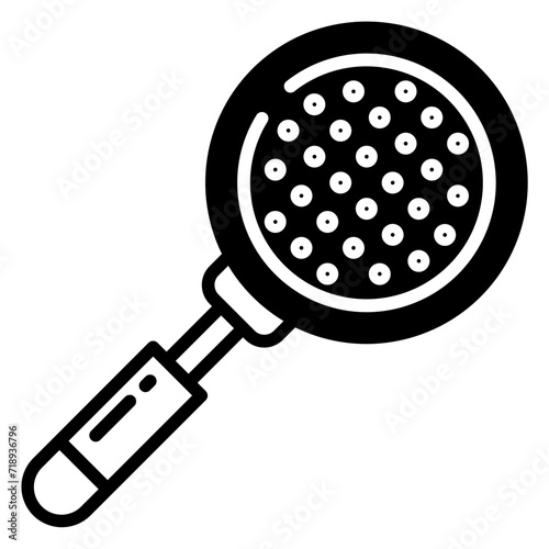 Strainer glyph and line vector illustration