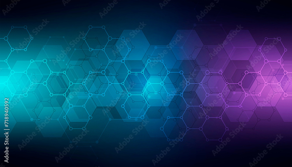 Abstract background, blue color, science theme, for presentations