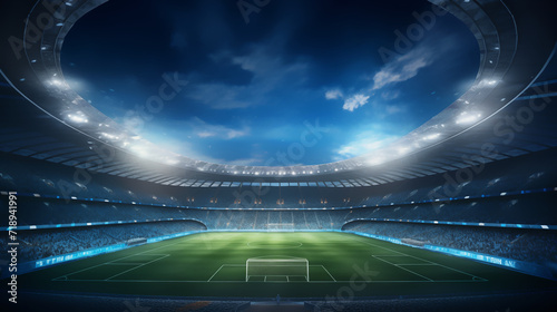 3D Rendering of Modern football stadium  Illustration.