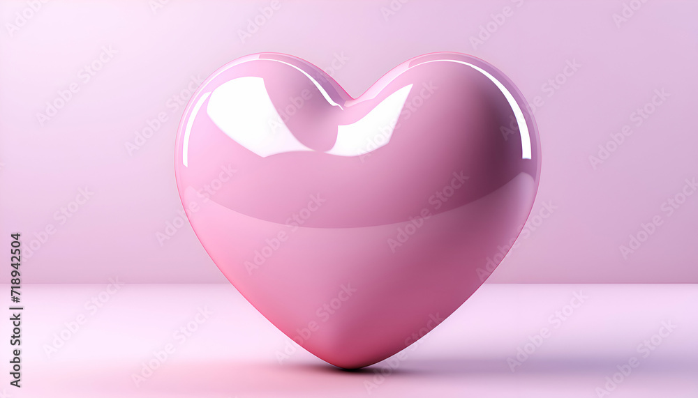 Pink heart on pink background. 3d render. Love concept. Pink heart on pink background. 3d render. Love concept.