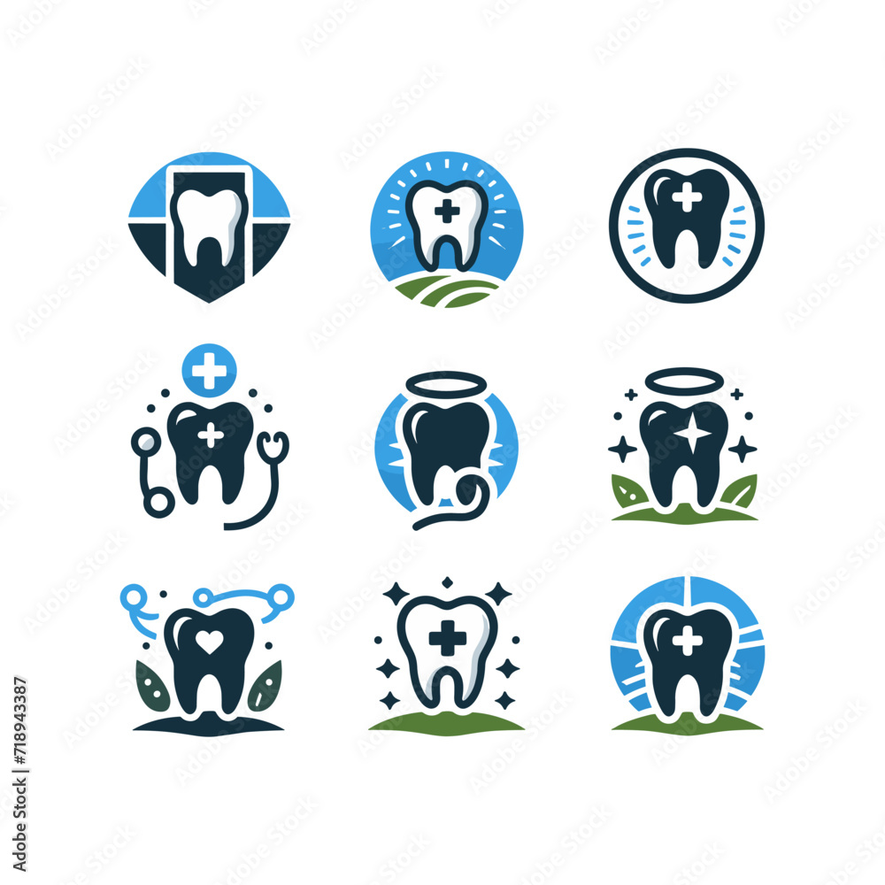set of dental logo vector set of dental logo vector