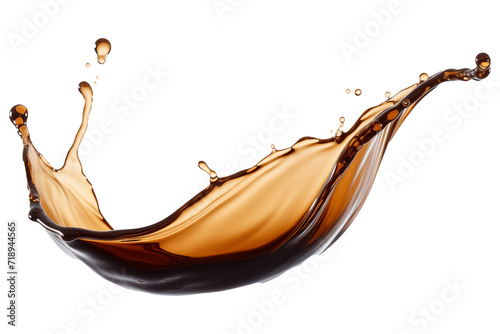 Realistic soy sauce splashe PNG Isolated on Transparent and White Background - Grooming Products , Drop of liquid stroke With clipping path - Food Restaurant advertising photo