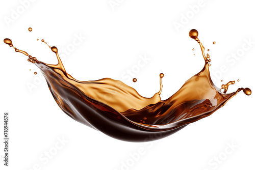 Realistic soy sauce splashe PNG Isolated on Transparent and White Background - Grooming Products , Drop of liquid stroke With clipping path - Food Restaurant advertising