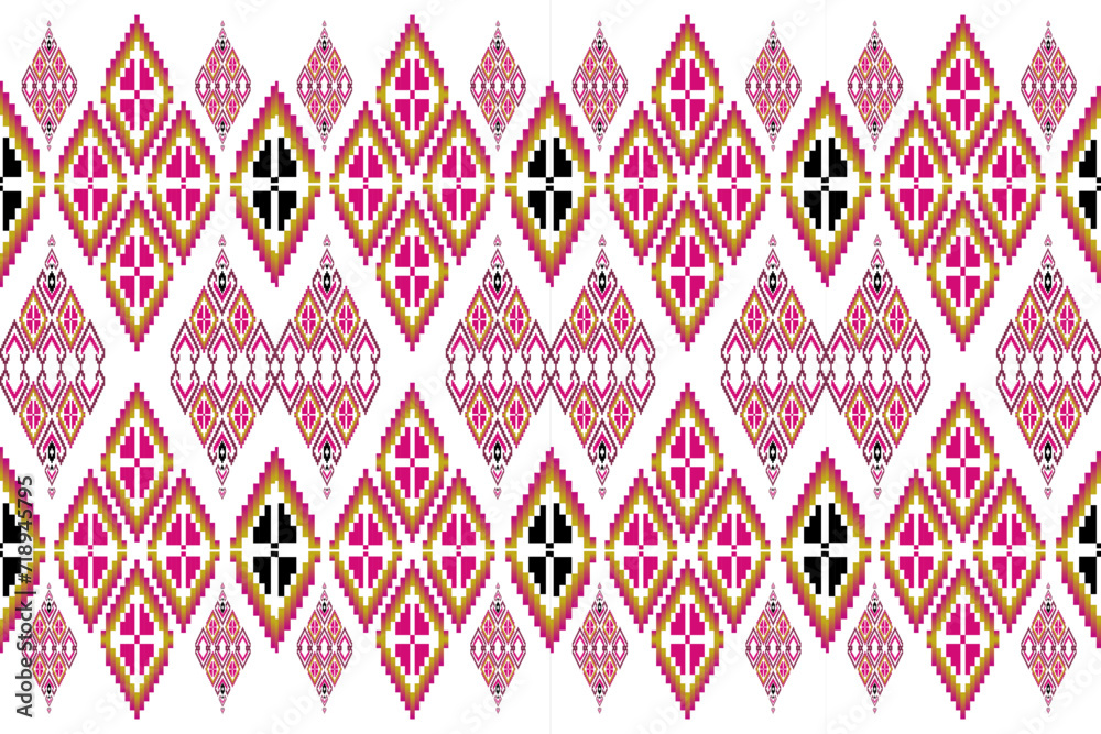 Traditional ethnic,geometric ethnic fabric pattern for textiles,rugs,wallpaper,clothing,sarong,batik,wrap,embroidery,print,background,vector illustration