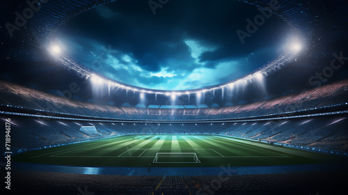 3D Rendering of Modern football stadium, Illustration. © AI-Stocks