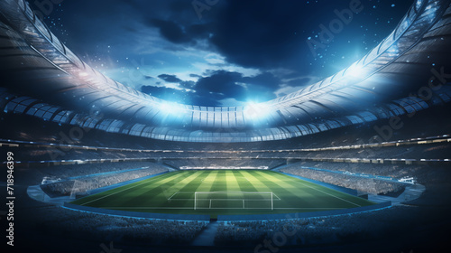 3D Rendering of Modern football stadium, Illustration.