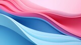 Abstract pastel silicone texture: 3d pink and blue lines background, minimalist wallpaper