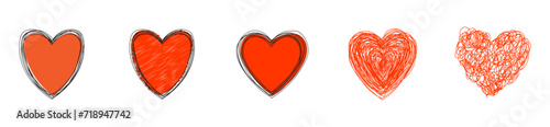 heart sketch hand drawing pencil scrible doodle