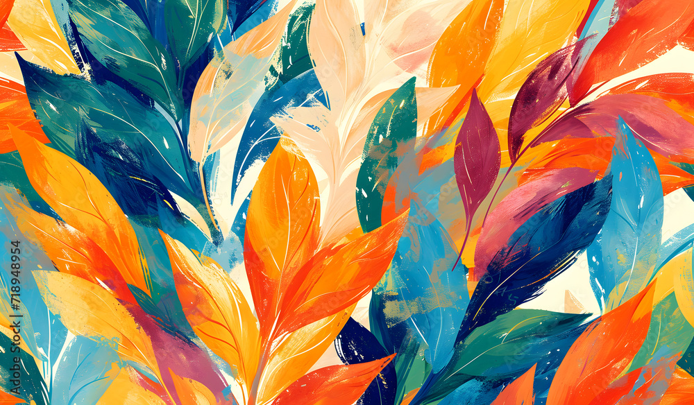 A dynamic blend of intertwining orange, blue, and yellow smoke, creating a stunning abstract piece perfect for backgrounds and creative designs