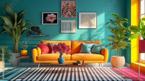 Pop art trend home living room © Marcos Luis