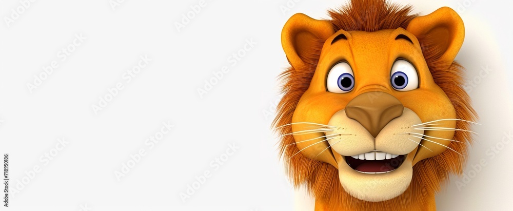 Obraz premium lion head isolated on white