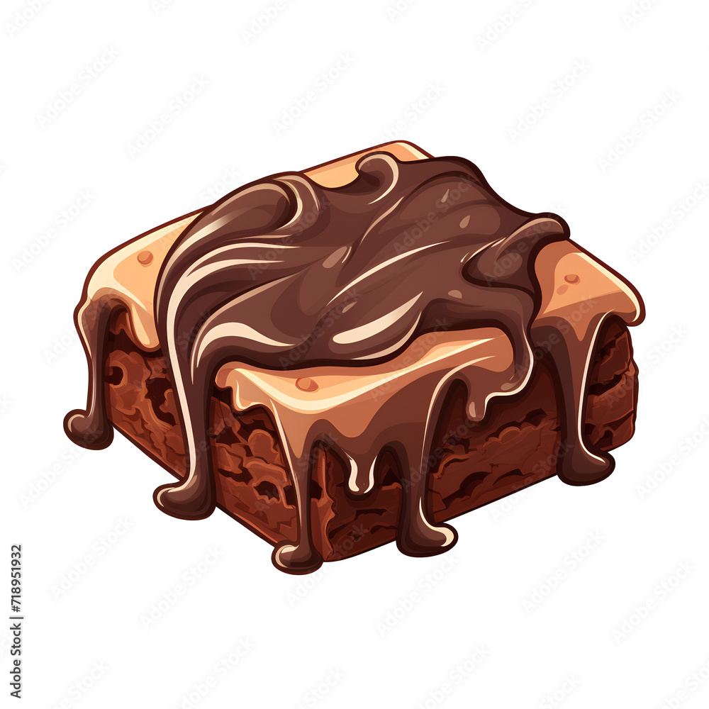 Brownie isolated, transparent background white background no background Brownie isolated, transparent background white background no background