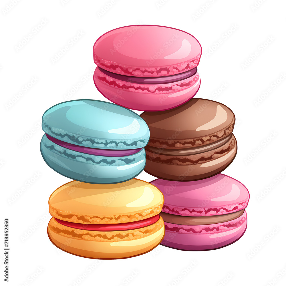 Macarons isolated, transparent background white background no background Macarons isolated, transparent background white background no background