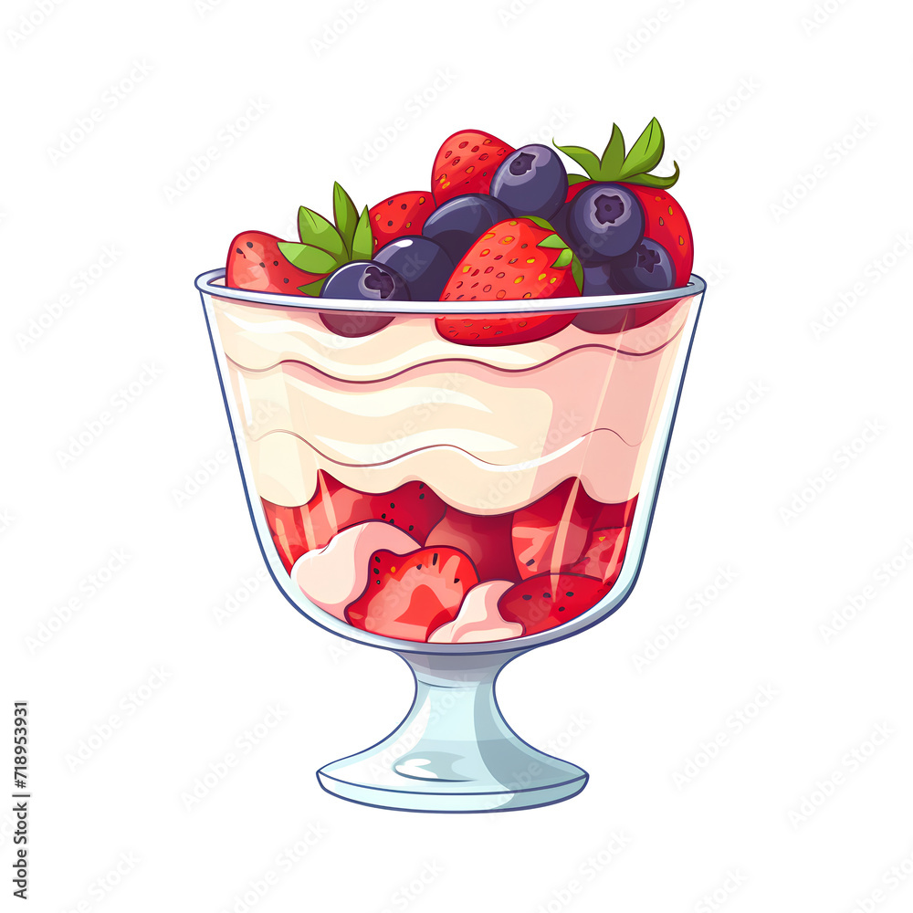Parfait isolated, transparent background white background no background Parfait isolated, transparent background white background no background