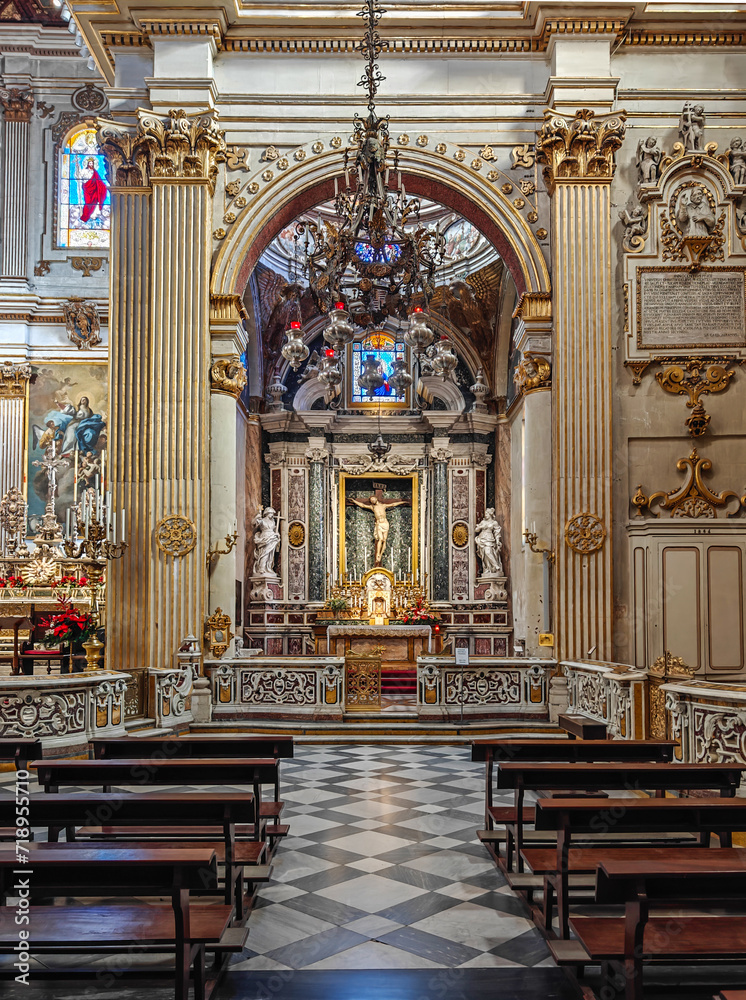 Obraz premium Lecce, Italy - considered the capital of Baroque, Lecce is one of the most visited cities in Southern Italy. Here in particular one of its amazing Baroque Cathedrals