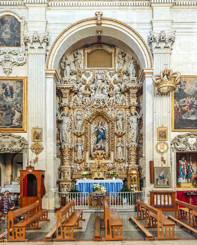 Fototapeta Naklejka Na Ścianę i Meble -  Lecce, Italy - considered the capital of Baroque, Lecce is one of the most visited cities in Southern Italy. Here in particular one of its amazing Baroque Cathedrals