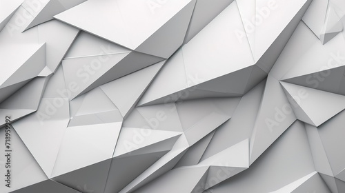 Foto Abstract geometric background gray-white polygon triangle minimal, sharp triangl