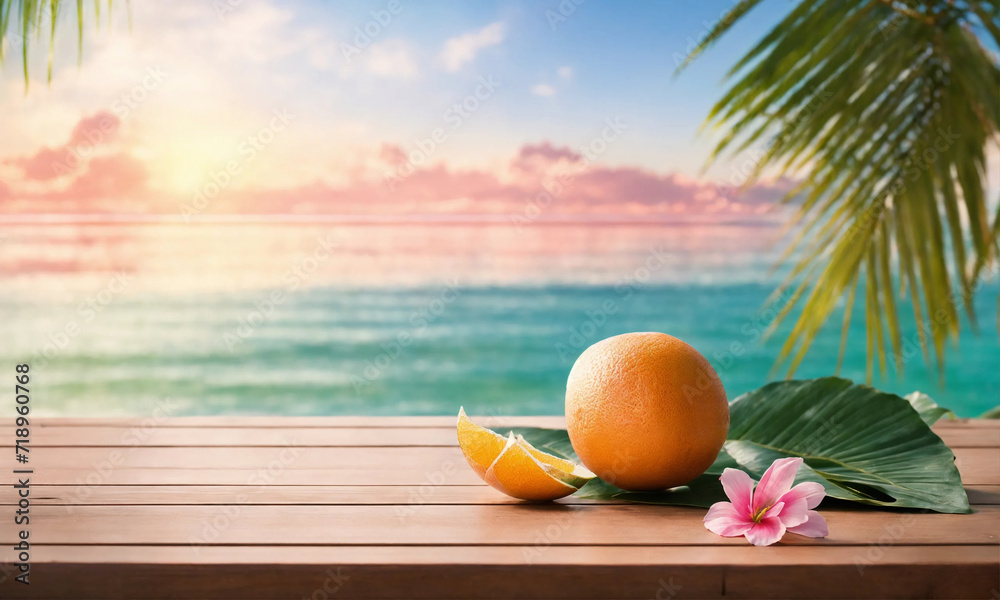 Obraz premium tropical fruit on the beach
