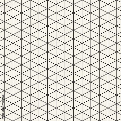 Vector seamless pattern. Repeating geometric elements. Stylish monochrome background design.