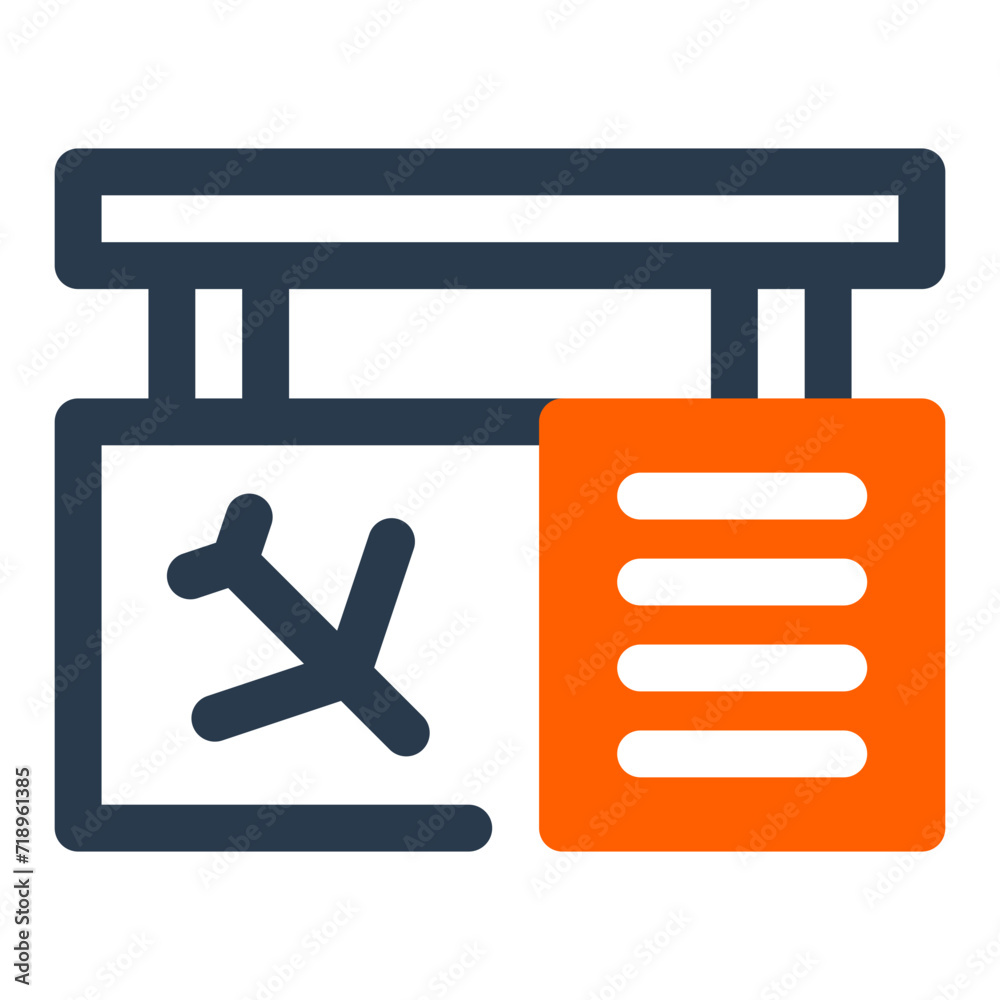Dynamic Arrival Board Display Vector Icon Illustration Dynamic Arrival Board Display Vector Icon Illustration