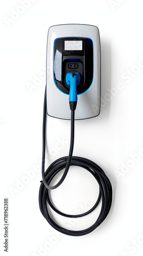 ev charger on white background