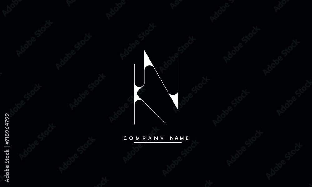 NK, KN, N, K Abstract Letters Logo Monogram
