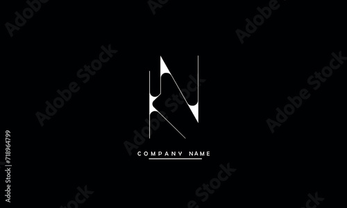 NK, KN, N, K Abstract Letters Logo Monogram