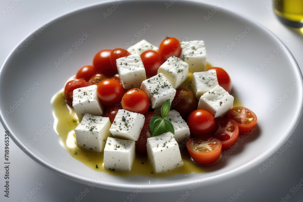 feta cheese cubes, generated by artificial intelligence feta cheese cubes, generated by artificial intelligence