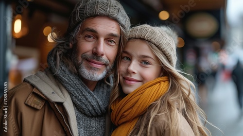 happy father and his daughter  in winter © nataliya_ua