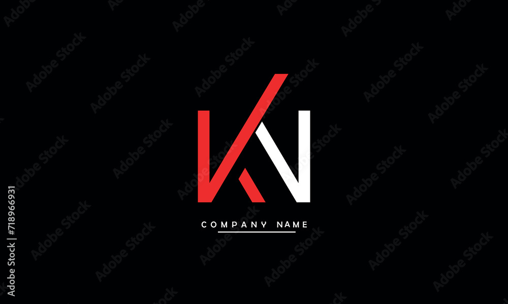 NK, KN, N, K Abstract Letters Logo Monogram NK, KN, N, K Abstract Letters Logo Monogram