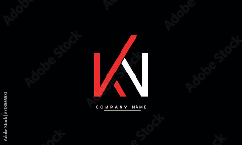 NK, KN, N, K Abstract Letters Logo Monogram