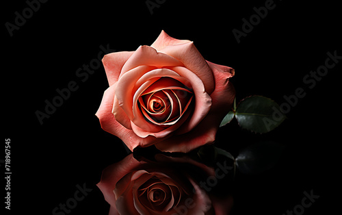 Rose over black background © Rana