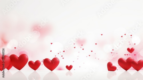 red hearts on white background 