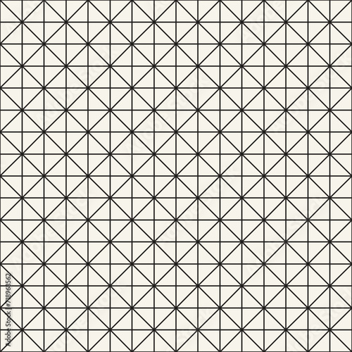 Vector seamless pattern. Repeating geometric elements. Stylish monochrome background design.