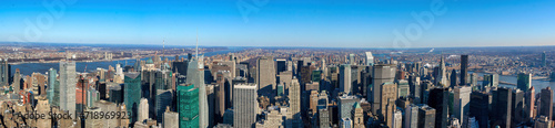 New York City Panorama  Aerial View of Iconic Skyline  Daytime