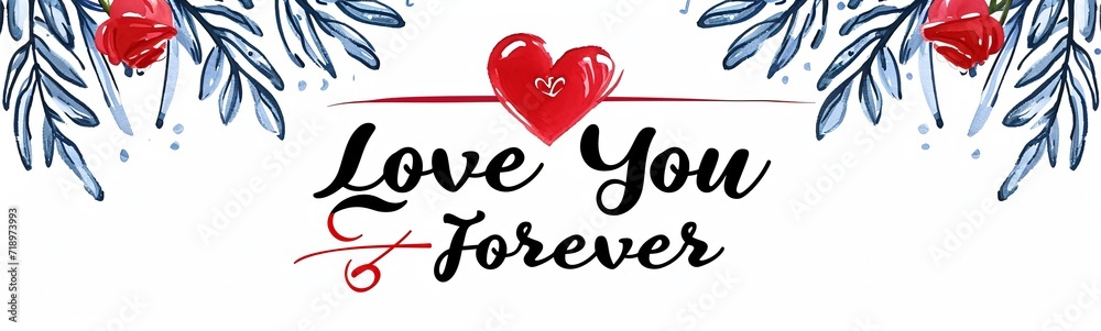 Love You Forever: Minimalist and Cute Banner Design Love You Forever: Minimalist and Cute Banner Design