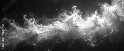 White Smoke On Black Backgroundbw, HD background, Background Banner